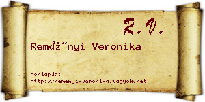 Reményi Veronika névjegykártya