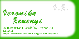 veronika remenyi business card